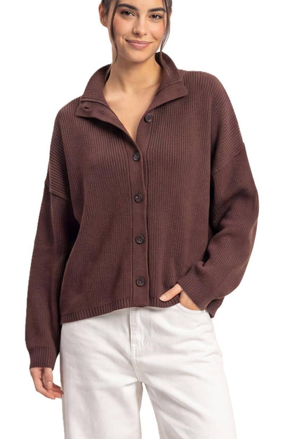High Neck Oversized Cardigan