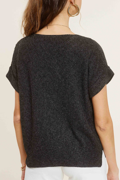 Soft Lightweight Loose Fit Textured Pullover Sweater