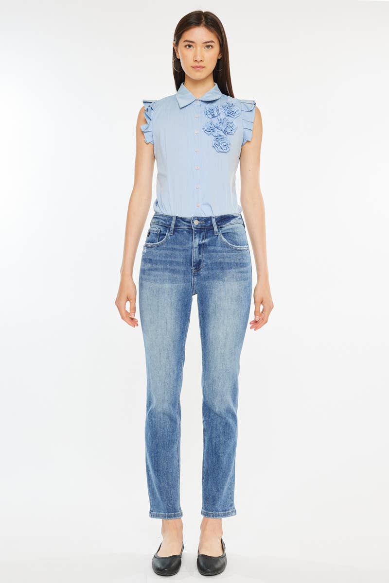 High Rise Straight Leg Jeans