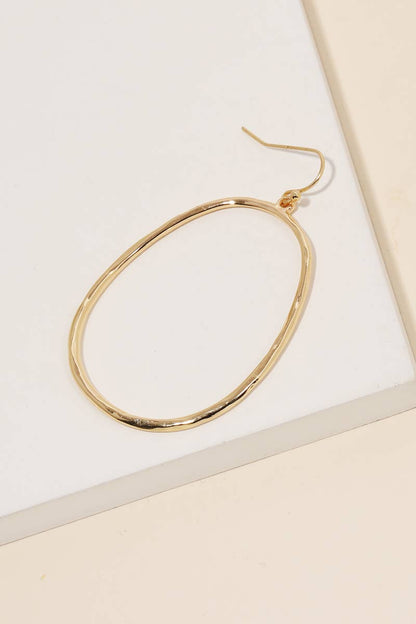 Round Thin Cutout Drop Earrings