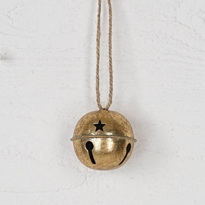 Vintage Golden Bell w. jute loop - Whimsical Details - []