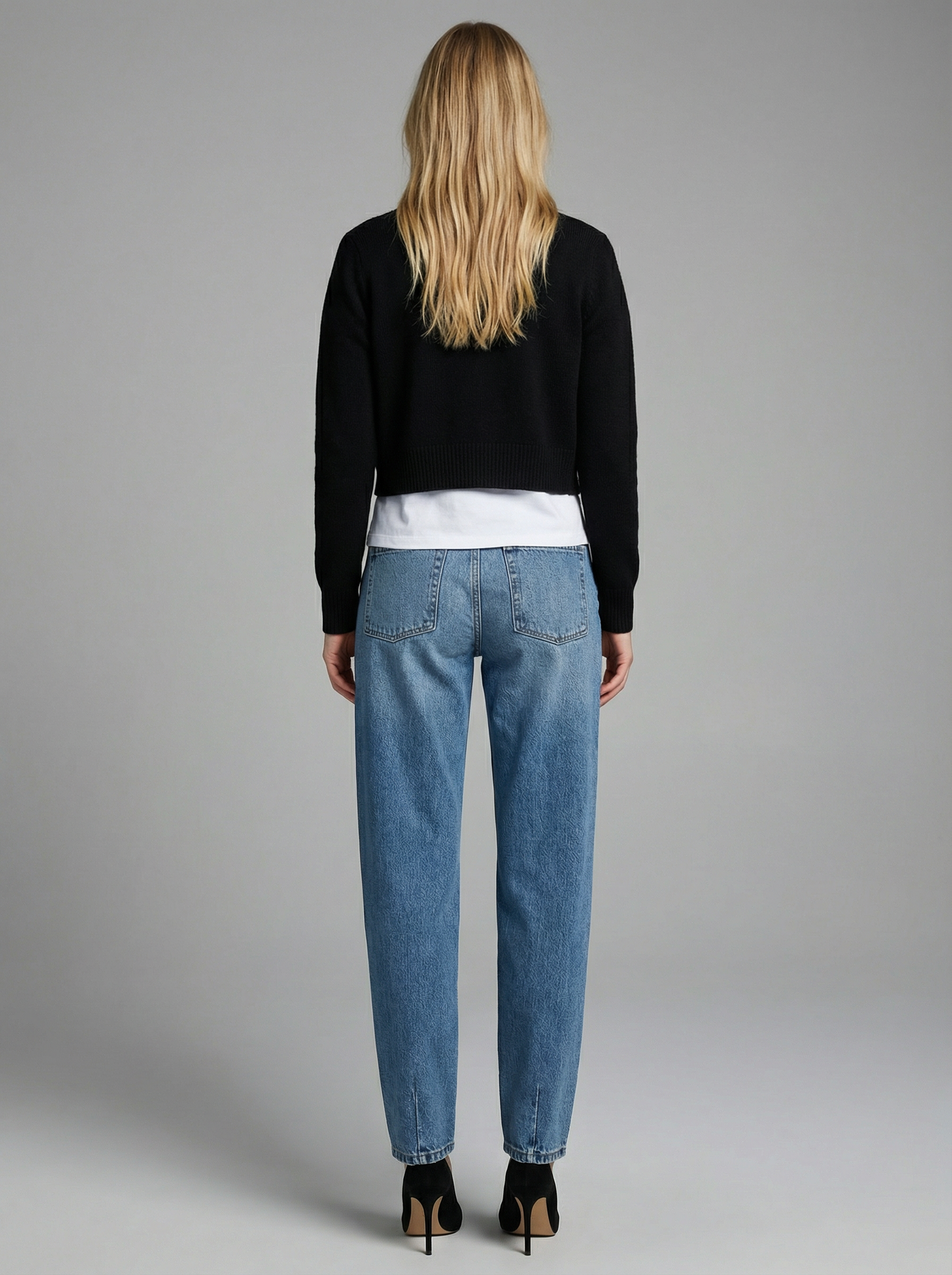 Tapered Mid Rise Wide Baggy Jean