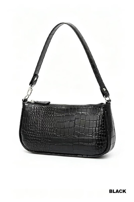 Crocodile Pattern Clutch Shoulder Tote
