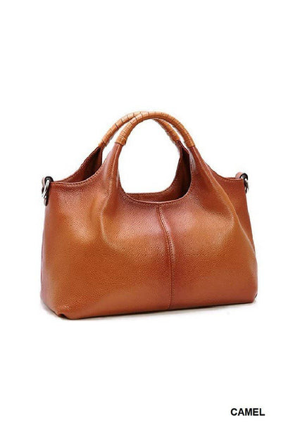 Genuine Vegan Leather Hobo Tote Bag