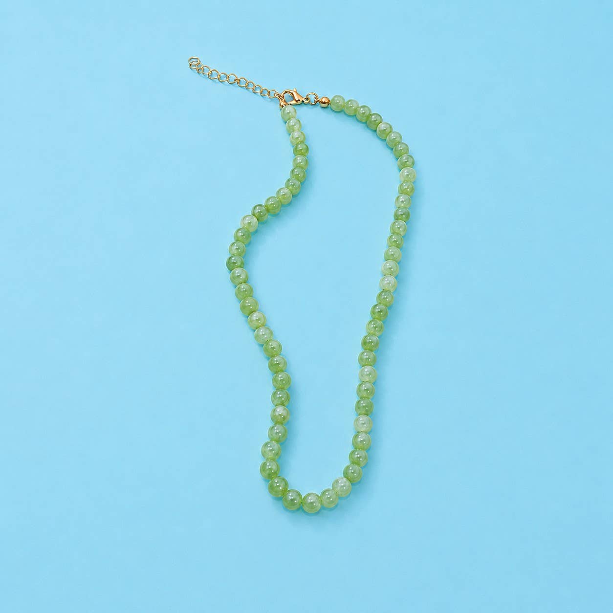 Jessica Natural Agate Glass Semi Precious Bead Necklace