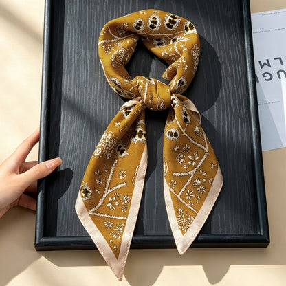 Vintage Botanical Floral Paisley Square Scarf