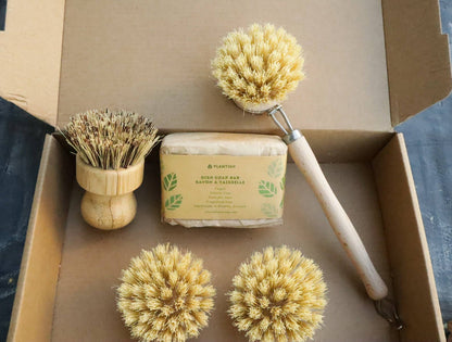 Sisal Dish Brush - Whimsical Details - ["bamboo","pot scrubber"]