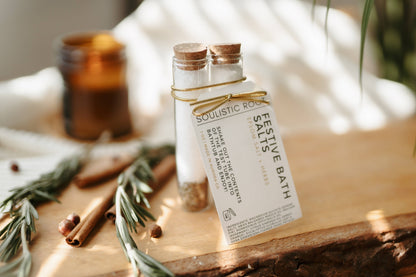 Festive Bath Salts -Stocking Stuffers & Christmas Ornaments - Whimsical Details - []