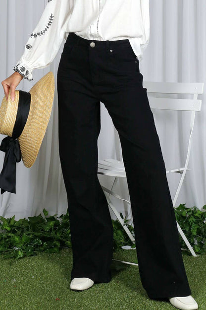 Straight Leg Cotton Long Span Pants