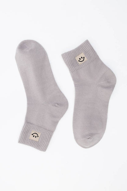 Happy Feet Embroidered Socks