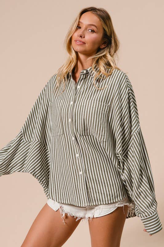 Loose Fit Striped Shirt