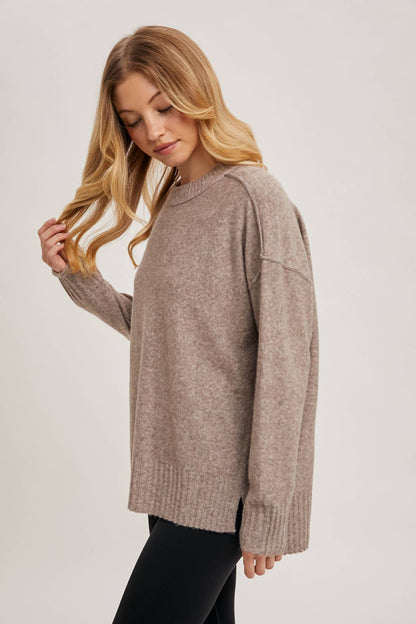 CREW NECK KNIT SWEATER PULLOVER