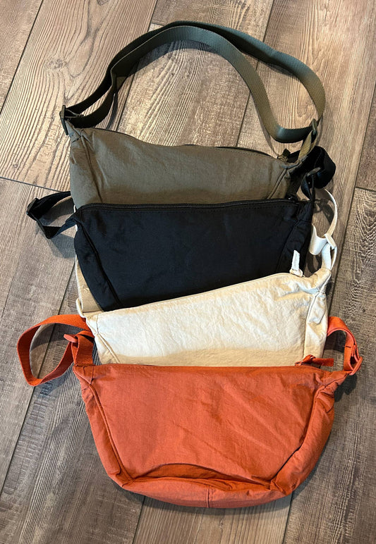 Nylon Crescent Crossbody Bag