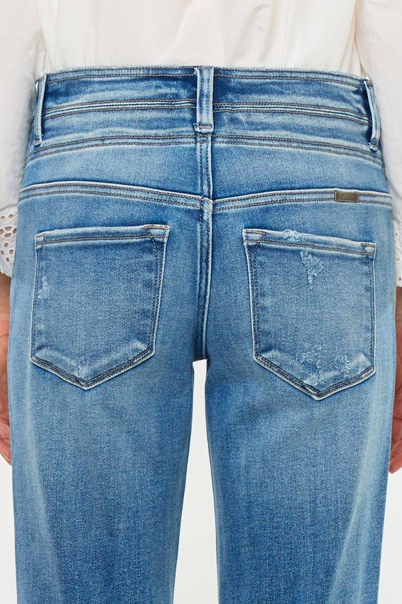 Mid Rise True Straight Jeans