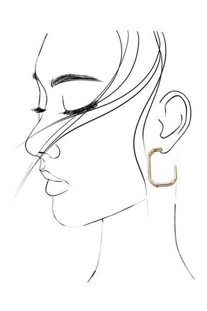 Savannah Geo Shaped Hoop Earrings
