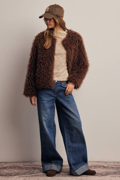 Shaggy Faux Fur Jacket