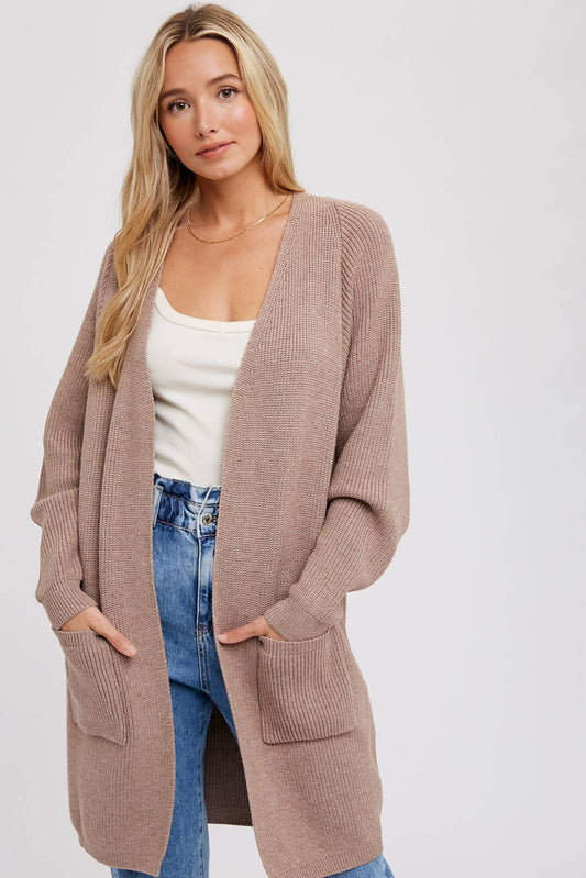 Open Front Bat Wing Cardigan