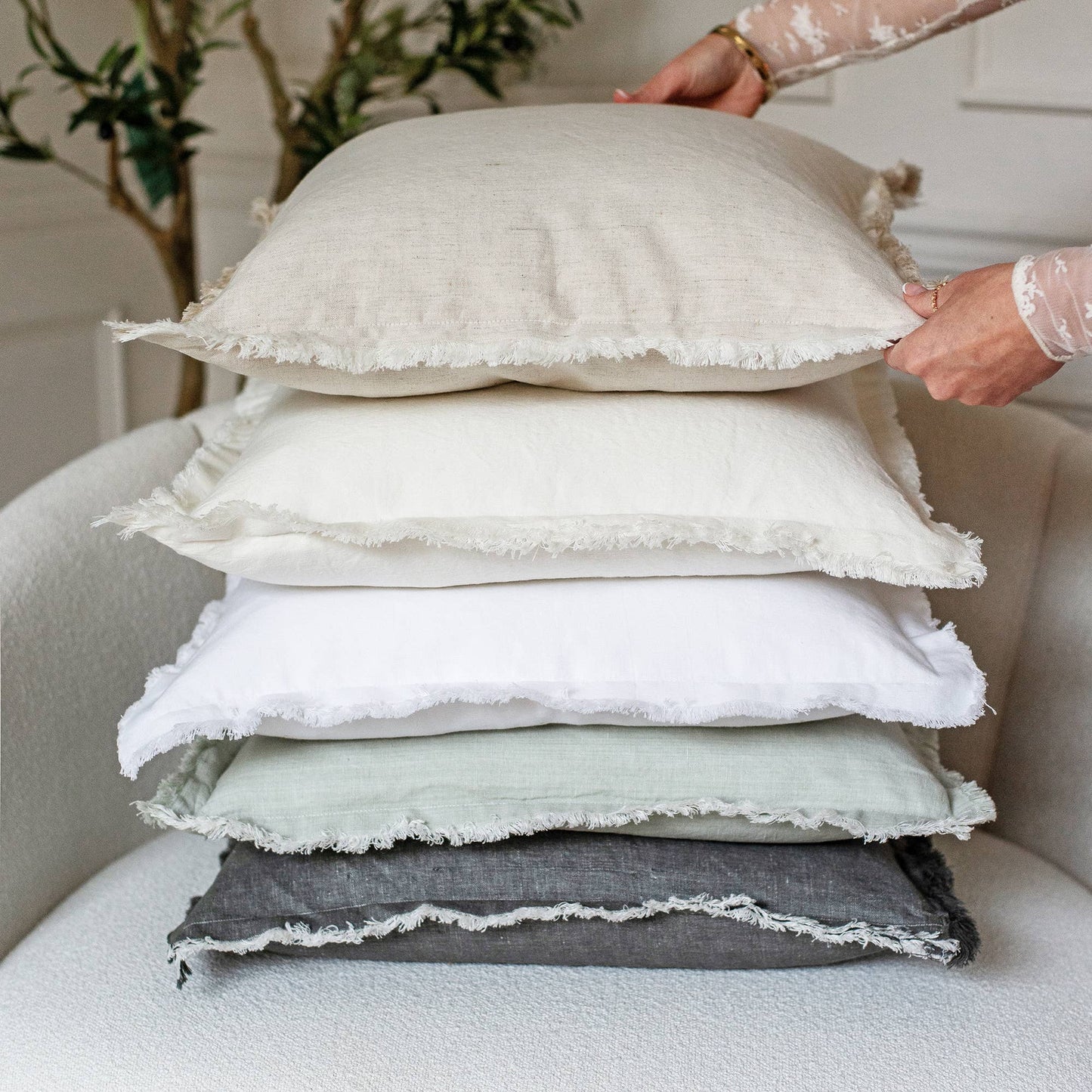 Fringe Pillow Covers - Neutral - Whimsical Details - ["pillow"]