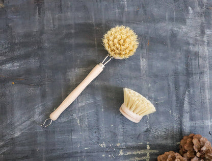 Sisal Dish Brush - Whimsical Details - ["bamboo","pot scrubber"]