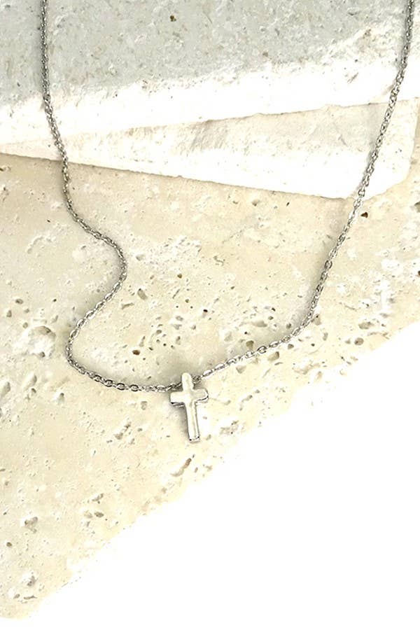 Stephanie Mini Cross Necklace
