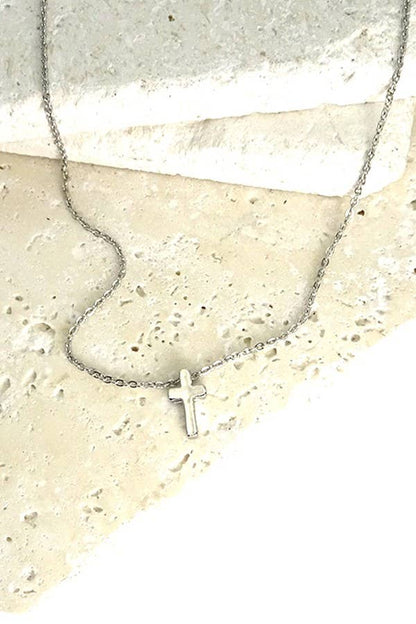 Stephanie Mini Cross Necklace