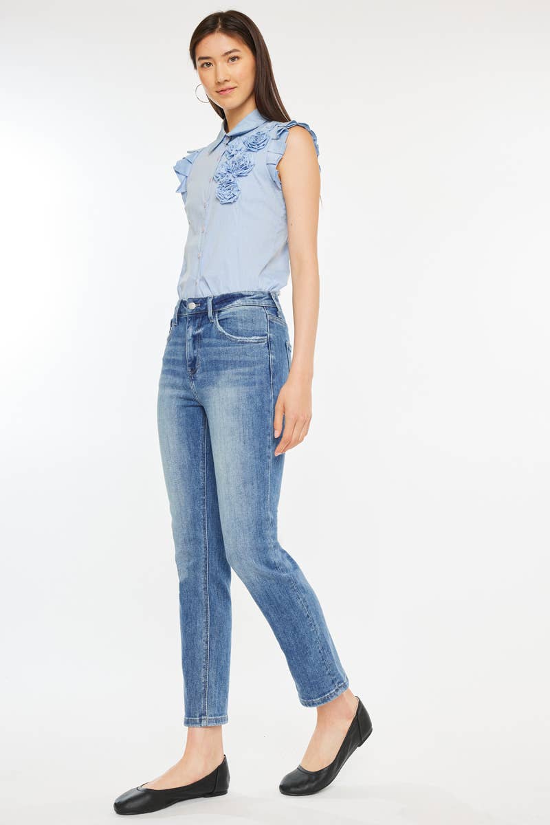 High Rise Straight Leg Jeans