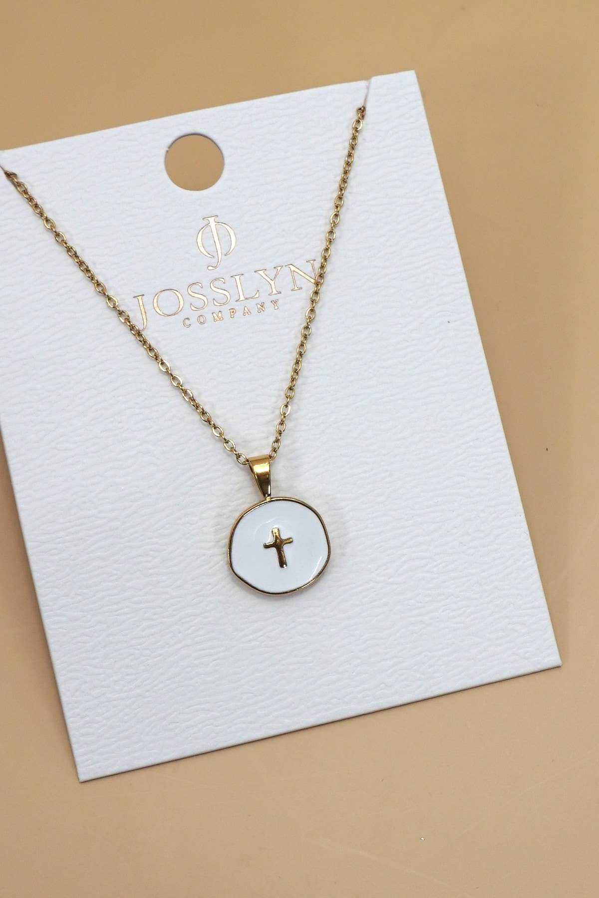 GRACE 18K STAINLESS STEEL TARNISH FREE CROSS NECKLACE - Whimsical Details - ["black necklace","cross necklace","gold","necklace"]