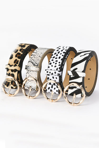 Animal Print Fashion Belt - Whimsical Details - ["animal print","belt","belts","cheetah","leopard","snake","zebra"]