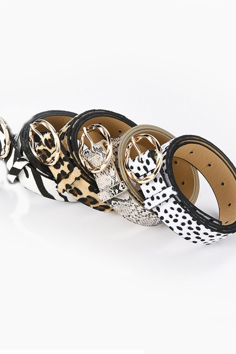 Animal Print Fashion Belt - Whimsical Details - ["animal print","belt","belts","cheetah","leopard","snake","zebra"]