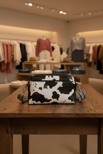 Animal pattern crossbody camera bag