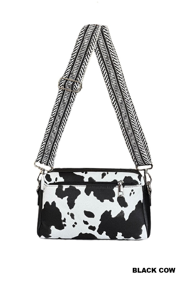 Animal pattern crossbody camera bag
