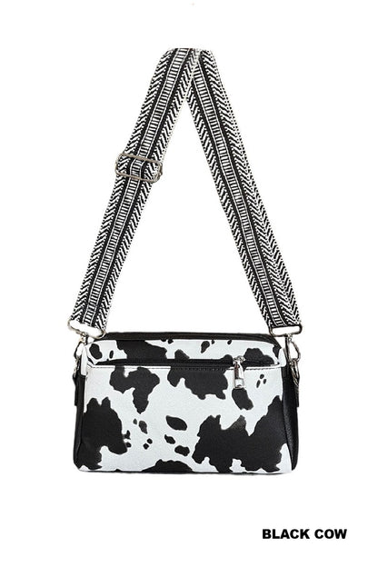 Animal pattern crossbody camera bag