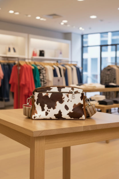 Animal pattern crossbody camera bag