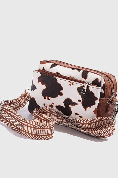 Animal pattern crossbody camera bag