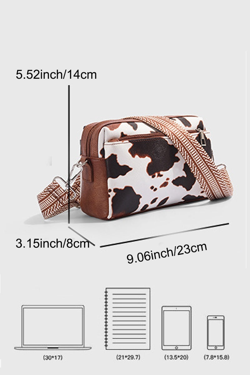 Animal pattern crossbody camera bag