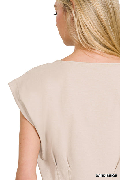 Gathered waist top