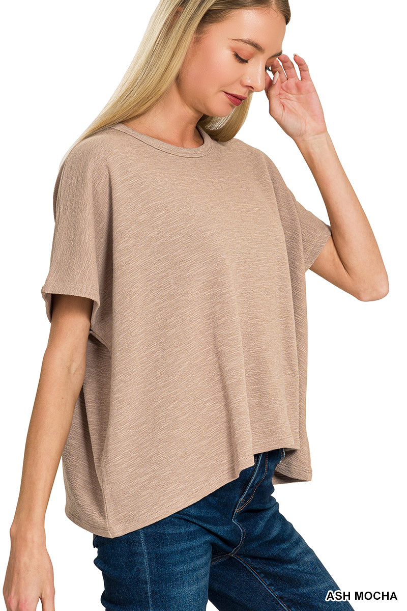 Cotton Slub Oversize Tee
