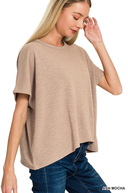 Cotton Slub Oversize Tee