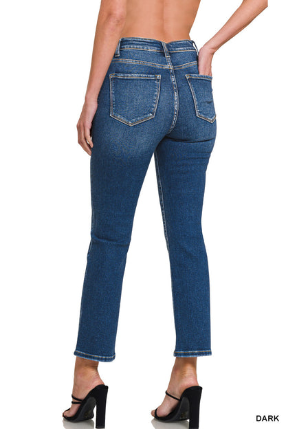 Cropped 5 pockets basic denim