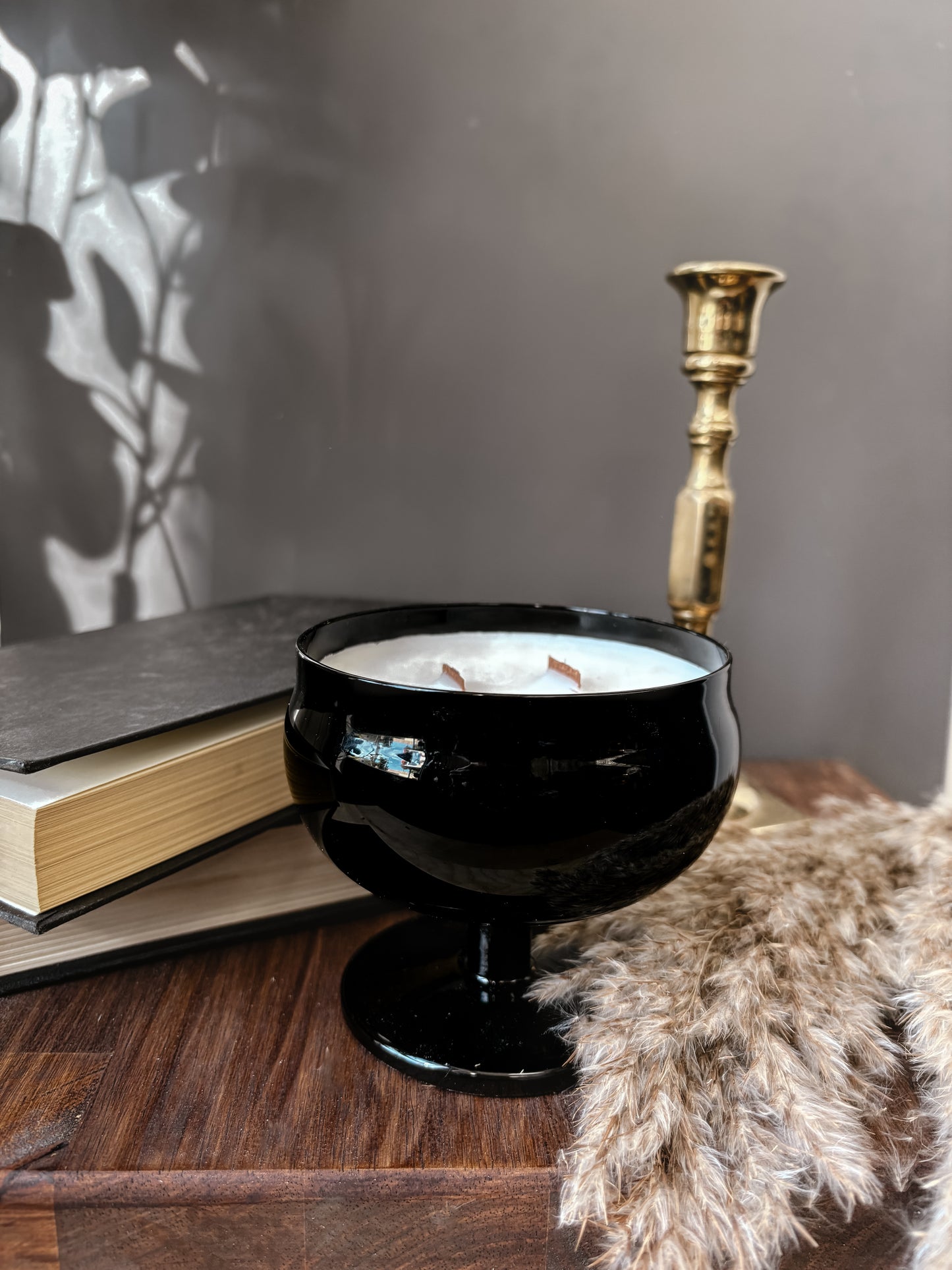 Black Goblet Candle (14oz) - Whimsical Details - Candle