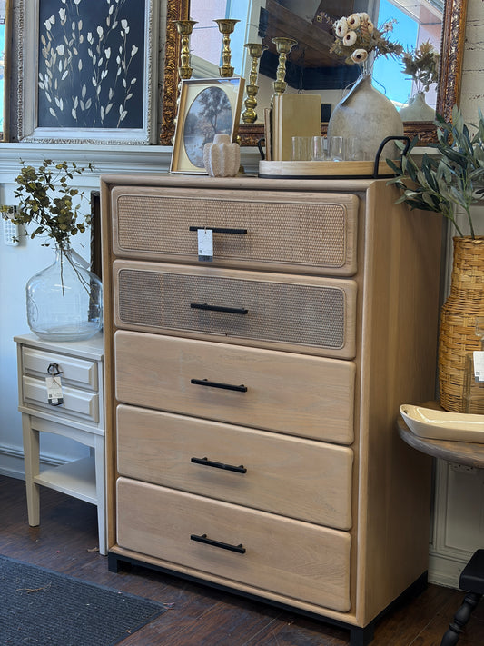 Lyra Tall Natural Oak Dresser