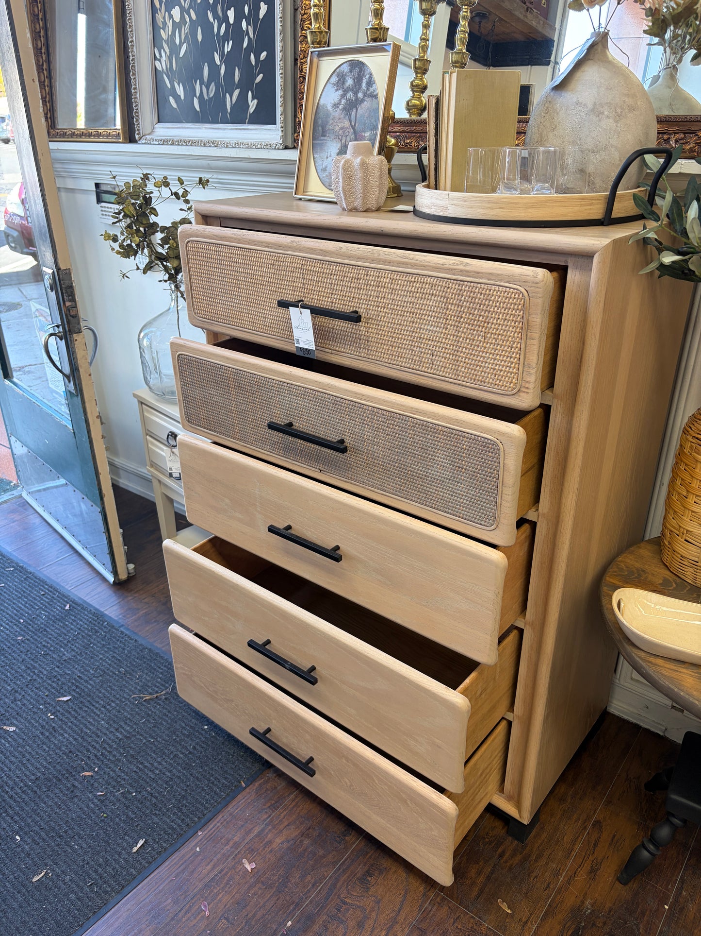 Lyra Tall Natural Oak Dresser - Whimsical Details - ["dresser"]
