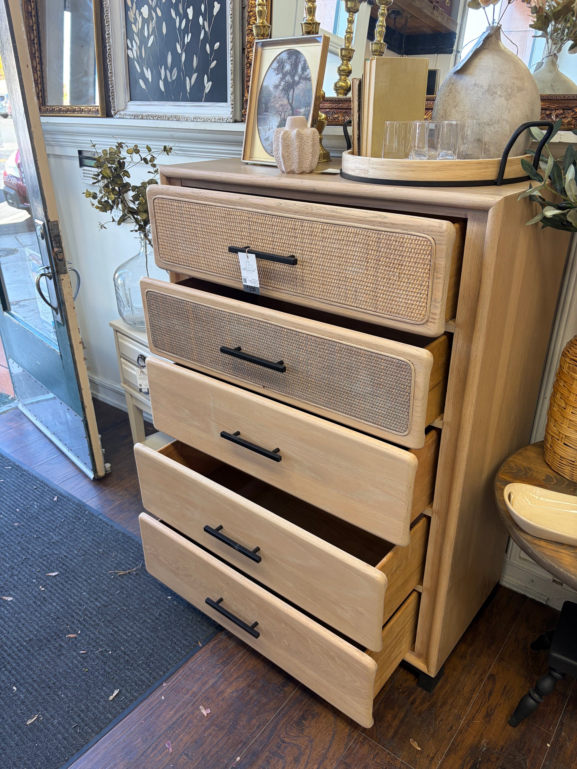 Lyra Tall Natural Oak Dresser - Whimsical Details - ["dresser"]