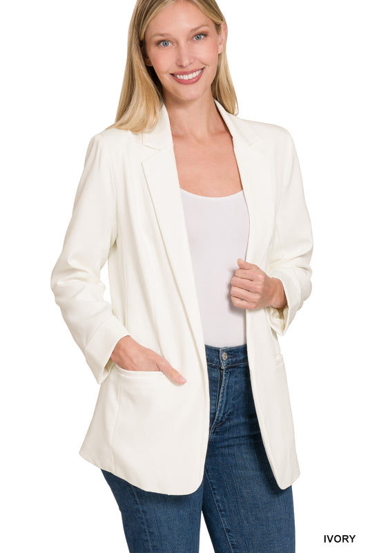 Open Front Classic Blazer - Whimsical Details