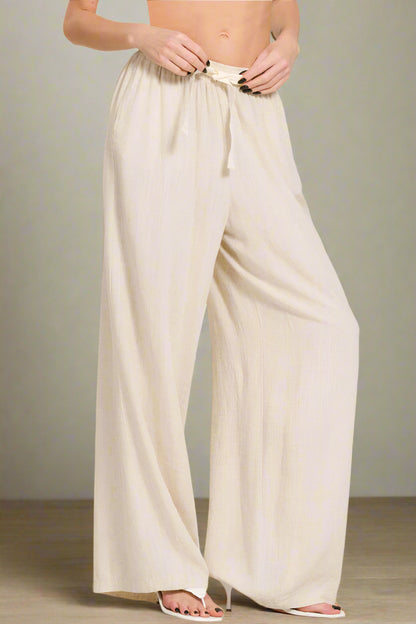 Linen Drawstring Pants