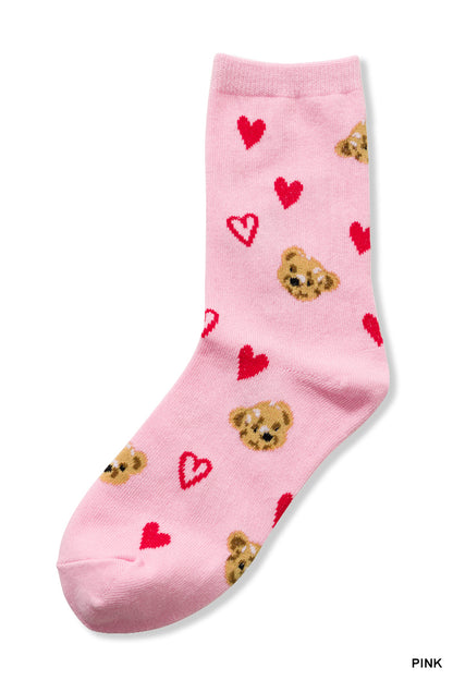 Heart & Bear Socks