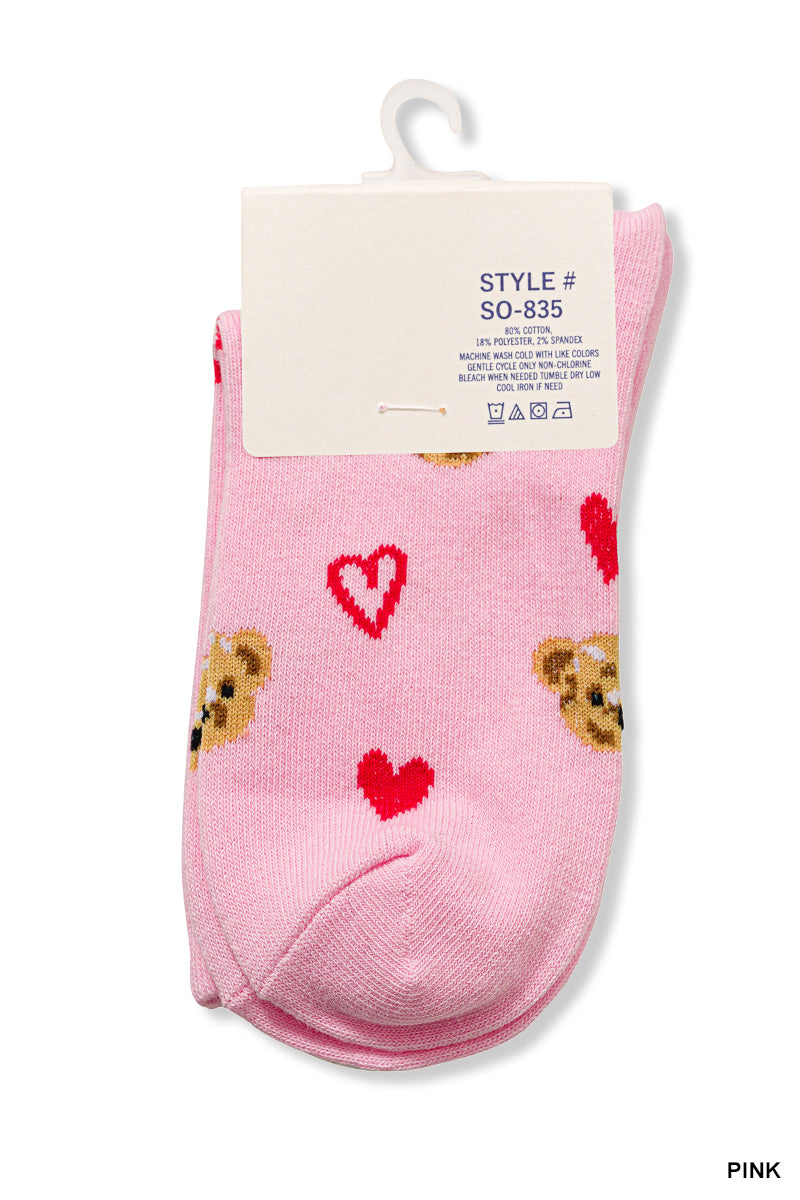 Heart & Bear Socks