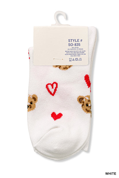 Heart & Bear Socks