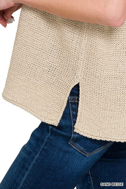 Oversized Crew Neck Sweater Vest