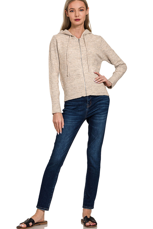 Zip hooded sweater